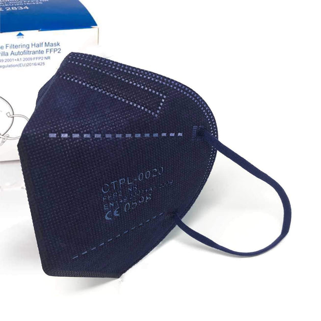 Hochwertige FFP2 Maske Navy Blau Limited Edition – Albstoffe