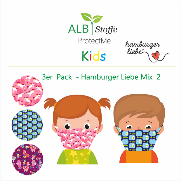 ProtectMe Kids *3er Pack* Hamburger Liebe Mix 2