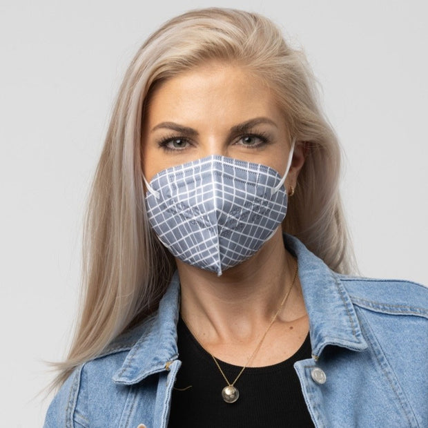 FFP2 Masken - Design "GRID" 5er Pack