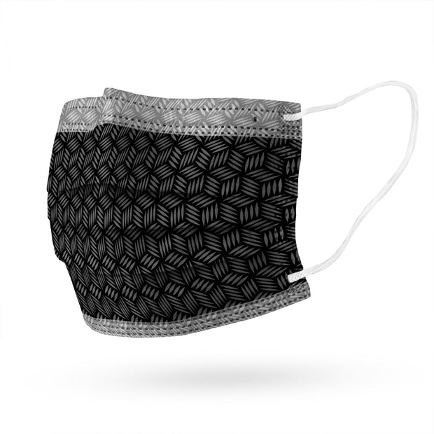 Medizinische OP Maske - 97 Black Grid - 20er Pack